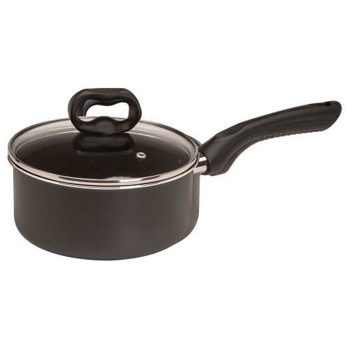 Evolve Non-Stick Aluminum Saucepan with Tempered Glass Lid, 2 Quart